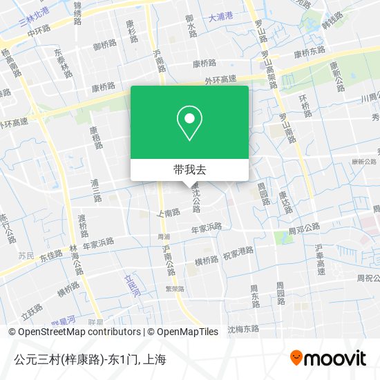 公元三村(梓康路)-东1门地图