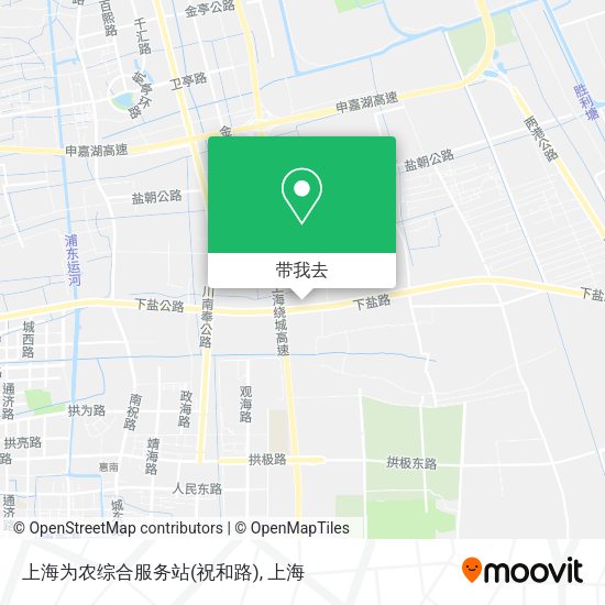 上海为农综合服务站(祝和路)地图