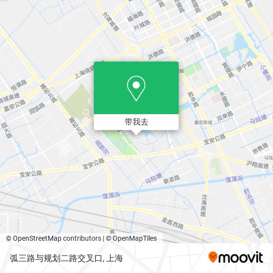 弧三路与规划二路交叉口地图