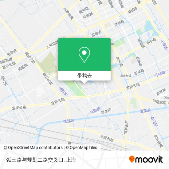 弧三路与规划二路交叉口地图