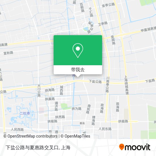 下盐公路与夏惠路交叉口地图