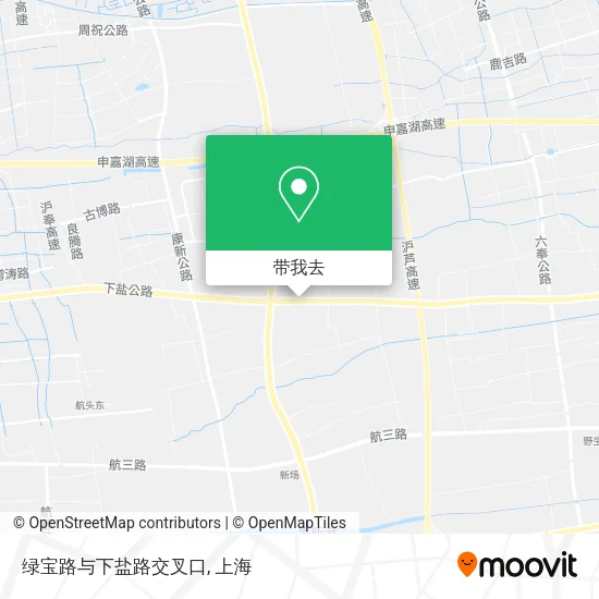 绿宝路与下盐路交叉口地图