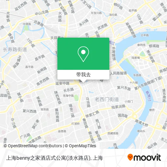 上海benny之家酒店式公寓(淡水路店)地图