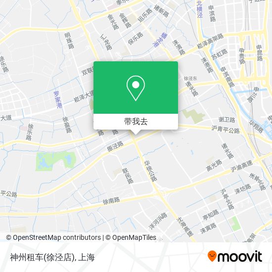 神州租车(徐泾店)地图