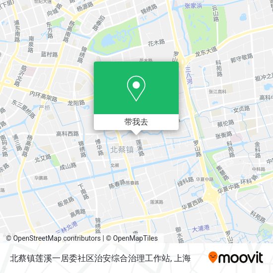 北蔡镇莲溪一居委社区治安综合治理工作站地图