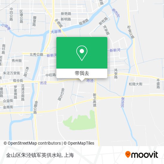 金山区朱泾镇军英供水站地图