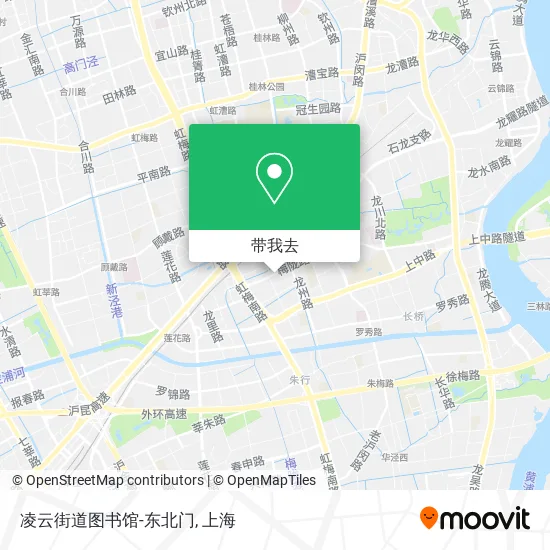 凌云街道图书馆-东北门地图