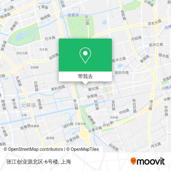 张江创业源北区-6号楼地图