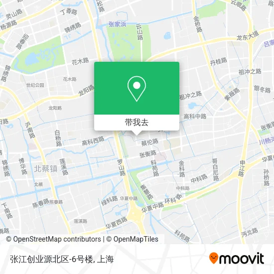 张江创业源北区-6号楼地图