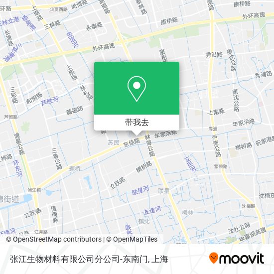 张江生物材料有限公司分公司-东南门地图