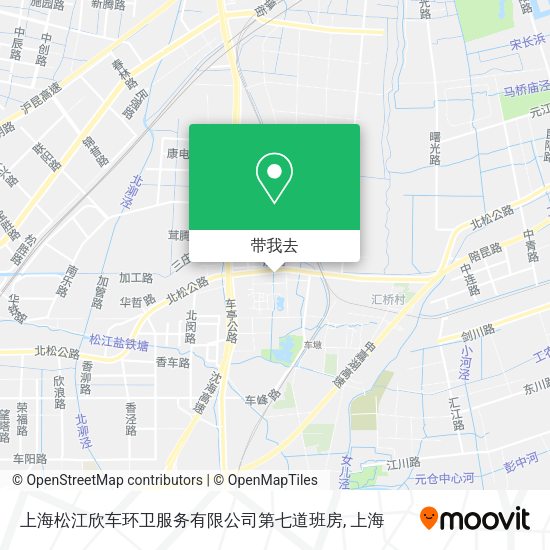 上海松江欣车环卫服务有限公司第七道班房地图