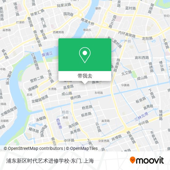 浦东新区时代艺术进修学校-东门地图