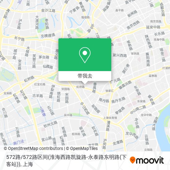 572路 / 572路区间(淮海西路凯旋路-永泰路东明路(下客站))地图