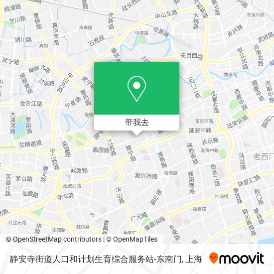 静安寺街道人口和计划生育综合服务站-东南门地图