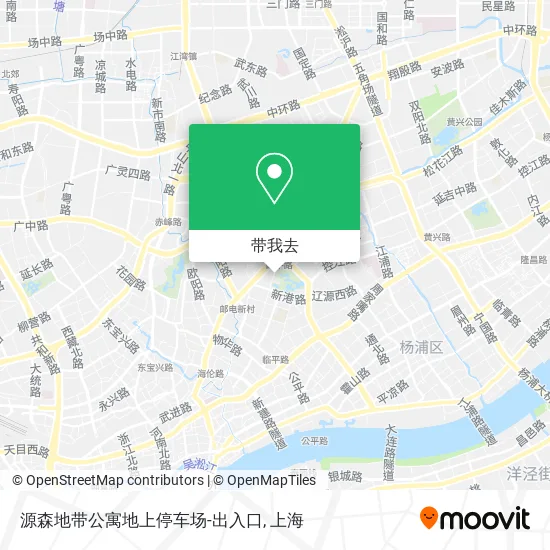 源森地带公寓地上停车场-出入口地图