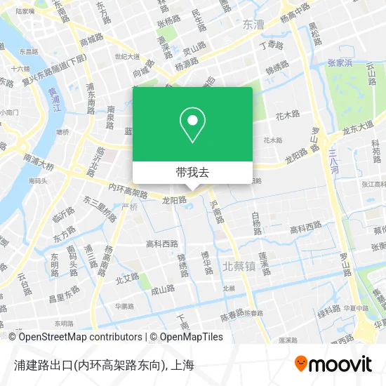 浦建路出口(内环高架路东向)地图