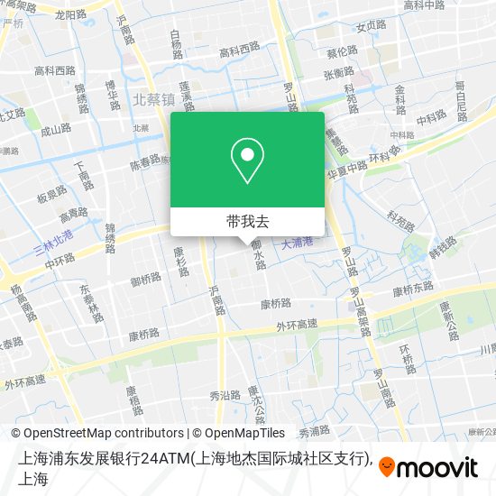 上海浦东发展银行24ATM(上海地杰国际城社区支行)地图