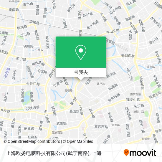 上海欧扬电脑科技有限公司(武宁南路)地图