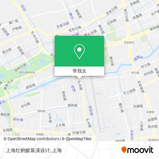 上海红蚂蚁装潢设计地图