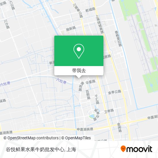 谷悦鲜果水果牛奶批发中心地图