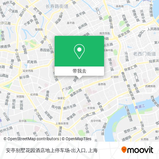 安亭别墅花园酒店地上停车场-出入口地图