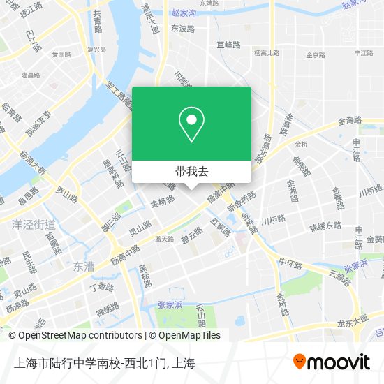 上海市陆行中学南校-西北1门地图