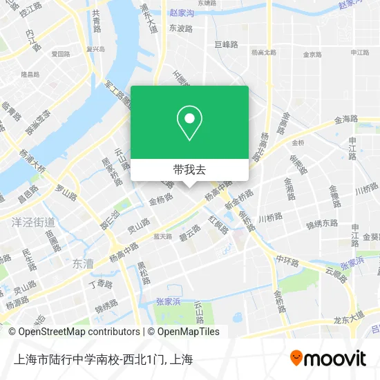 上海市陆行中学南校-西北1门地图