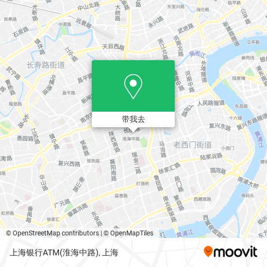 上海银行ATM(淮海中路)地图