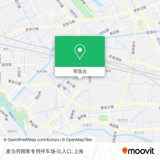 麦当劳顾客专用停车场-出入口地图