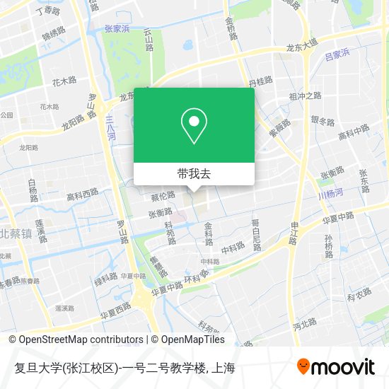复旦大学(张江校区)-一号二号教学楼地图