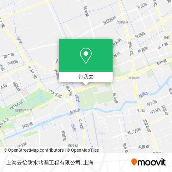 上海云怡防水堵漏工程有限公司地图