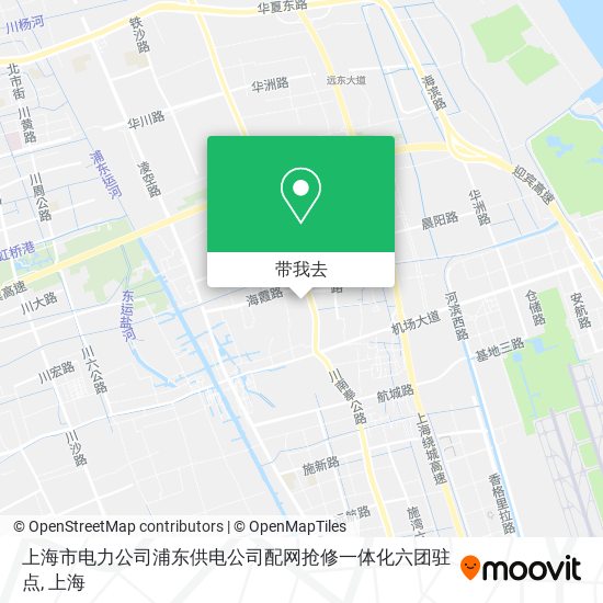 上海市电力公司浦东供电公司配网抢修一体化六团驻点地图