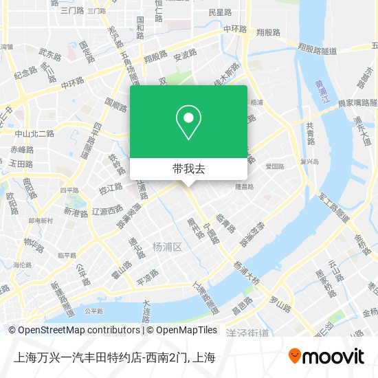 上海万兴一汽丰田特约店-西南2门地图