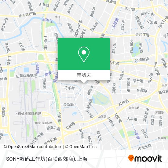 SONY数码工作坊(百联西郊店)地图