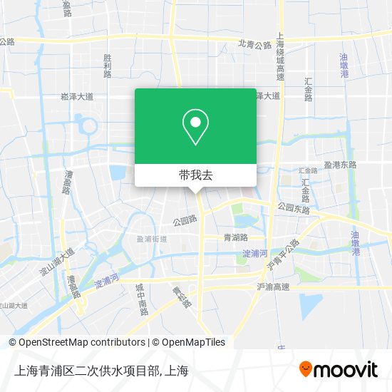 上海青浦区二次供水项目部地图