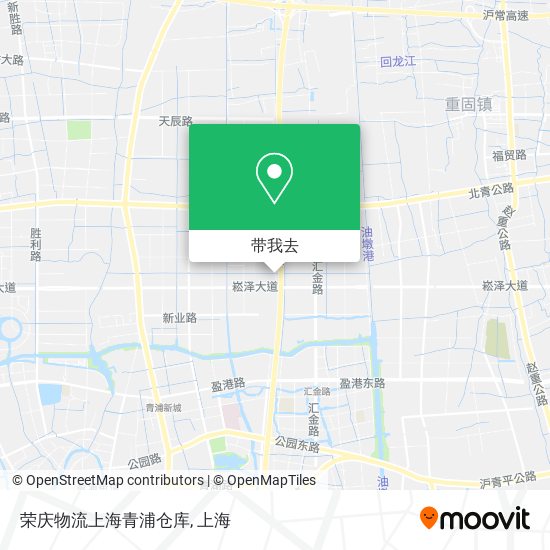 荣庆物流上海青浦仓库地图