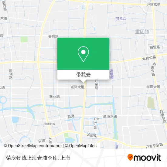 荣庆物流上海青浦仓库地图