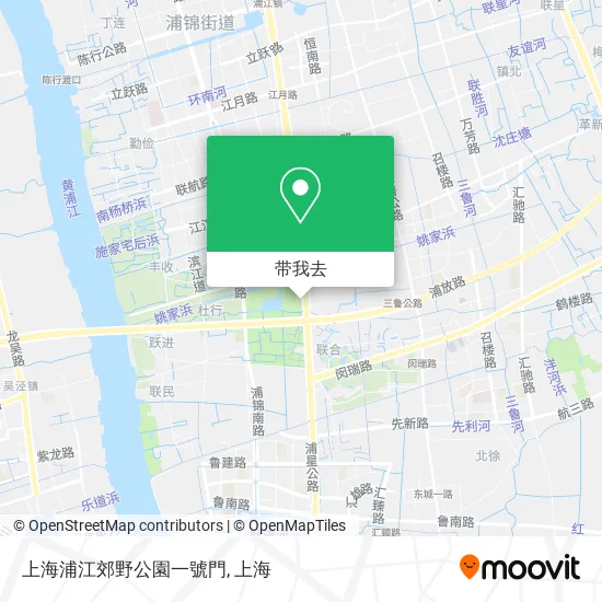 上海浦江郊野公園一號門地图