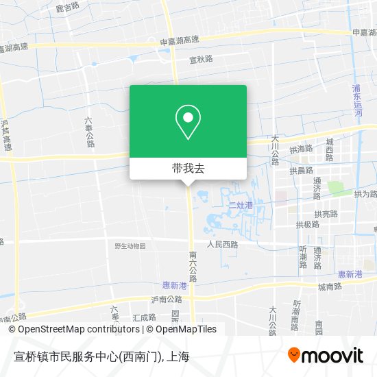 宣桥镇市民服务中心(西南门)地图