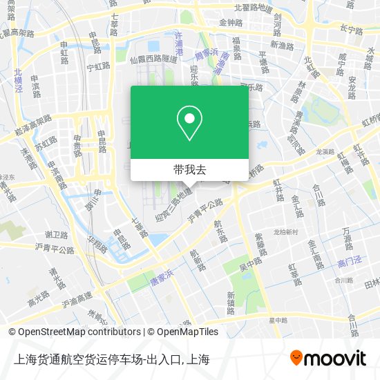 上海货通航空货运停车场-出入口地图