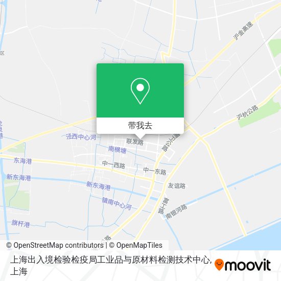 上海出入境检验检疫局工业品与原材料检测技术中心地图