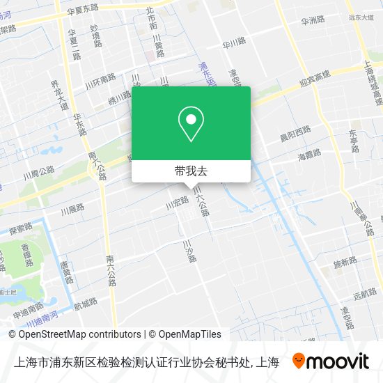 上海市浦东新区检验检测认证行业协会秘书处地图