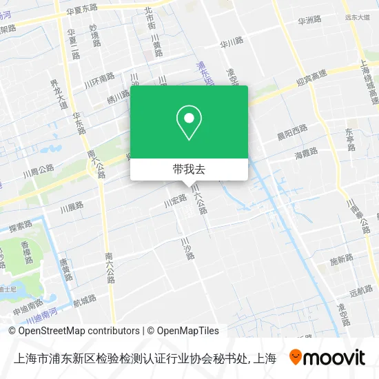 上海市浦东新区检验检测认证行业协会秘书处地图