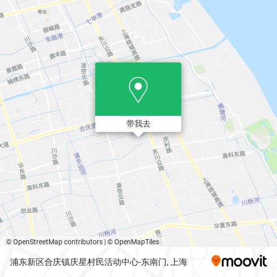 浦东新区合庆镇庆星村民活动中心-东南门地图