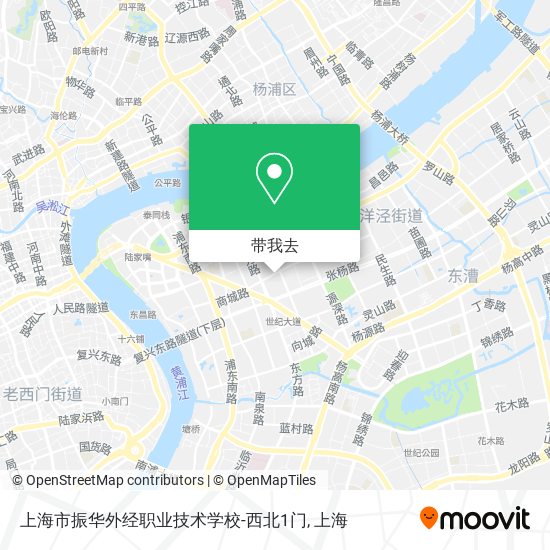 上海市振华外经职业技术学校-西北1门地图
