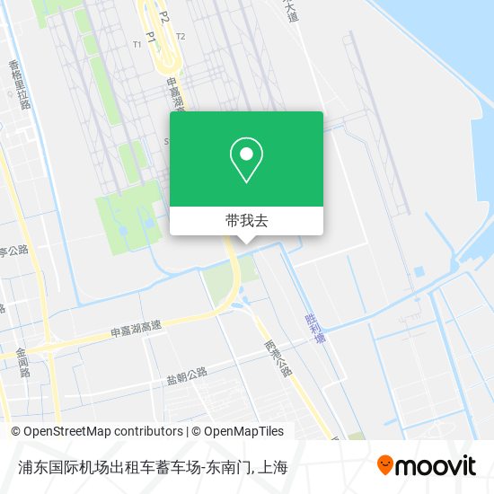 浦东国际机场出租车蓄车场-东南门地图