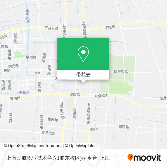 上海民航职业技术学院(浦东校区)司令台地图