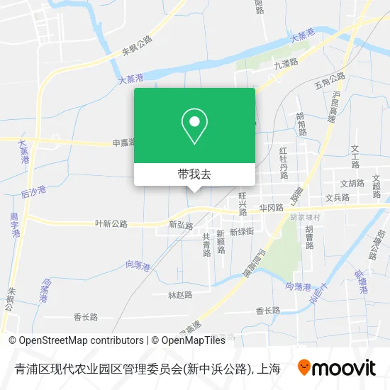 青浦区现代农业园区管理委员会(新中浜公路)地图