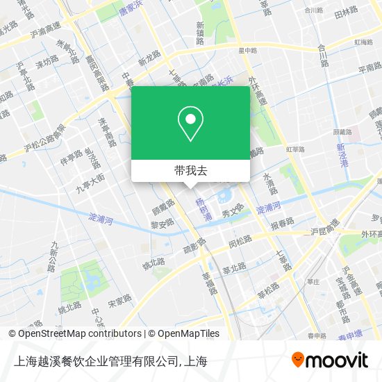 上海越溪餐饮企业管理有限公司地图
