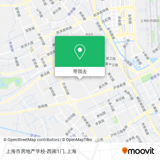 上海市房地产学校-西南1门地图